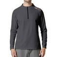 thumbnail image 3 of Maplenight Men’s Activewear Half Zip Waffle Long Sleeve Slim Shirts Fall Winter Climbing Running Gym Workout Tops, 3 of 4