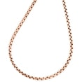 thumbnail image 3 of 10K Rose Gold 2.25mm Hollow Open Square Box Chain Unisex Necklace 18 Inch, 3 of 7