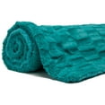 thumbnail image 6 of Chanasya Super Soft Fuzzy Faux Fur Elegant Rectangular Embossed Throw Blanket | Fluffy Plush Sherpa Cozy Microfiber Turquoise Blanket for Bed Couch Living Room Fall Winter Spring (50" x 65") - Skyteal, 6 of 10
