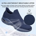 thumbnail image 2 of AMANSSE Men's Air Cushion Casual Sock Sneakers Non Slip Lightweight Running Shoes Lightweight Comfortable Tennis Workout Shoes Navy Blue Size 11, 2 of 6