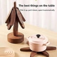 thumbnail image 3 of Wooden Trivets for Hot Dishes Tree Shape Trivet Set Coaster for Teapot Hot Pots, 3 of 4