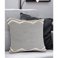 thumbnail image 4 of Ox Bay Sindy 20"x 20" Charcoal Chevron Cotton Adult Decorative Throw Pillow, 4 of 10