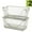 Satin Nickel, variant on Smart Design Stacking Baskets with Handles - Set of 2- Medium - 12.63 x 5.5 Inch - Satin Nickel