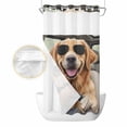 thumbnail image 2 of Funny Dog Print No Hook Shower Curtain Waterproof, Bathroom Curtains with Snap in Liners and See Through Top Window, Summer Modern Animals Hotel Style Bathtub Curtains Shower 36"Wx72"L, 2 of 8
