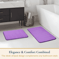 thumbnail image 2 of ComfiTime 2-Piece Memory Foam Bathroom Rug Set, Non-Slip Bath Mats for Bathroom Floor, Soft & Ultra Absorbent Shower Rug, Quick Dry Machine-Washable Bathmats, 17 x 24 & 20 x 32, Lavender, 2 of 9