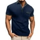 thumbnail image 1 of pstuiky camisetas para hombre, Camisa informal de moda para hombre, color liso, con solapa, mangas, cuello redondo, botones y bolsillo ropa de hombre xxxl, 1 of 6