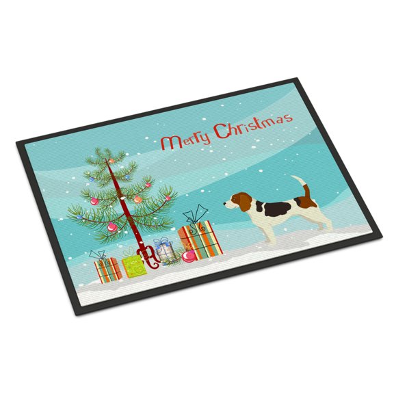 Carolines Treasures CK3519MAT Beagle Christmas Tree Door Mat Indoor Rug or Outdoor Welcome Mat 18x27 Doormat 27"L x 18"W