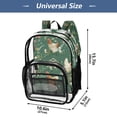 thumbnail image 4 of PVC Transparent Backpacks Clear Backpack for Travel and Outings Chickens and Flowers Pattern, 4 of 7