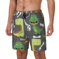 thumbnail image 2 of Gaeub Cartoon Dinosaurs Mens Swim Trunks Stretch Beach Shorts Quick Dry for Men Swim Shorts Swimwear with Pockets- Small, 2 of 9