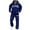 Dark Blue, variant on Mens Tracksuit - 2 Piece Sweatsuit for Men Sweatsuit Jogging Suits Full Zip Jacket Pants Outfits Workout Sports Set Sportswear