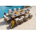 thumbnail image 2 of Rimini 15-Piece Teak Wood Outdoor Patio Furniture Combination Set w/Sectional Set, Dining Set, and Chaise Lounge Set, 2 of 7