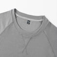 thumbnail image 6 of Lumtrix Men's Waffle T-Shirts Short Sleeve Casual Crew Neck Shirt Summer Big and Tall Plain Pullover Gray 2XL, 6 of 8