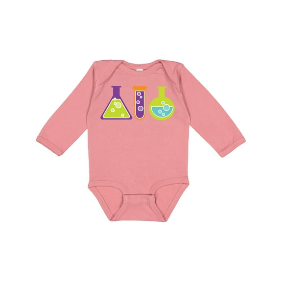 Inktastic Scientist Kids Chemistry Beakers Boys or Girls Long Sleeve Baby Bodysuit
