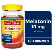 Nature Made Melatonin 10mg per serving Melatonin Gummies, 100% Drug Free Sleep Aid, 120 Ct