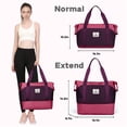 thumbnail image 3 of Gynky Travel Duffel Bag for Women Men Waterproof Carry On Expandable Duffle Tote Shoulder Weekender Overnight Bags w/ 3 Front Pocket/Wet Dry Pocket/Trolley Sleeve, Sport Dance Gym Luggage, 3 of 10
