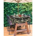 thumbnail image 2 of Vintage Green Outdoor Tablecloth - 52x70 Inch Rectangle Dining Table Cover, Southwestern Geometric Abstract Art Waterproof Outdoor Table Cloth with Umbrella Hole & Zipper for Picnic/Patio, 2 of 5