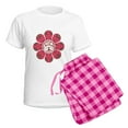 thumbnail image 5 of CafePress - Peace Flower Affection Women's Light Pajamas - Women's Short Sleeve Print T-Shirt and Pants Light Cotton Pajama Set, 5 of 7