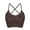 Coffee, variant on Gapacks Women's XL Size Black Sports Bra - Nylon Spandex Moisture-Wicking, Criss-Cross Back Crop Top for Low-Impact Yoga & Light Cardio