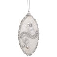 thumbnail image 3 of Northlight 4ct Rhinestone Shatterproof Christmas Teardrop Ornament Set 4.5" - White/Silver, 3 of 4