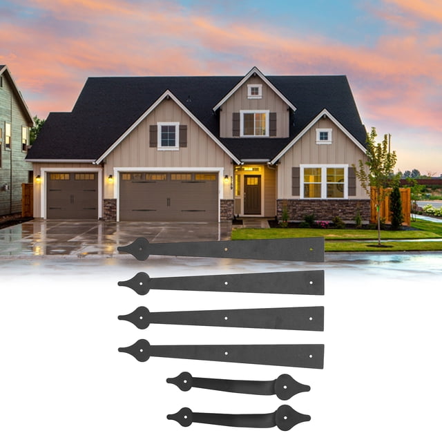 Garage Door Handles, Metal Garage Door Hinges Handles Durable for Garage