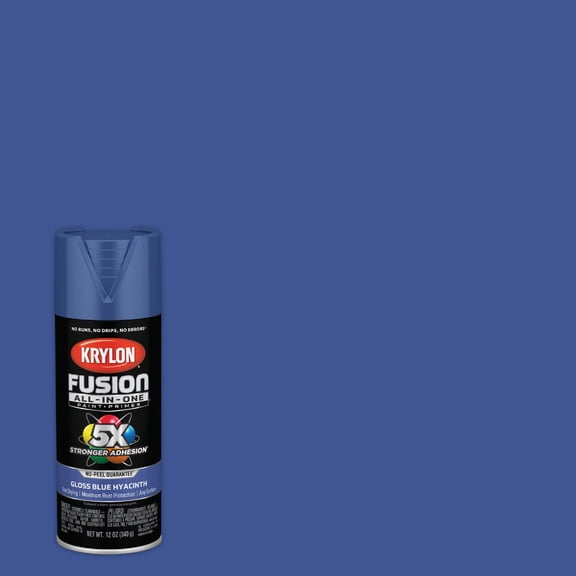 Krylon K02703007 Fusion All-In-One Spray Paint for Indoor/Outdoor Use, Gloss Blue Hyacinth
