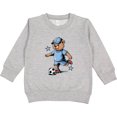 thumbnail image 2 of Inktastic Boys Soccer Bear Toddler Sweatshirt, 2 of 4