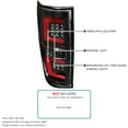 thumbnail image 3 of Spec-D Tuning Jet Black Tail Lights w/ Red LED Bar Compatible with 2009-2014 Ford F150, Left + Right Pair Assembly, 3 of 5