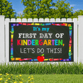 thumbnail image 6 of Colorful Chalkboard Style Backdrop Banner with Crayon Borders First Day of Kindergarten Theme Decorations Party Supplies Photography Props Classroom Decor Backdrop for Photo Booth School Events, 6 of 7
