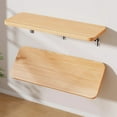 thumbnail image 6 of Foldable Wall Mounted Shelf Wood and Iron Storage Organizer with 90 Degree Flip Design, 6 of 6