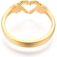 thumbnail image 4 of 2 Anillos de puño con forma de corazón chapados en oro de 18 quilates, anillos abiertos, anillos personalizados para nudillos, joyería delicada y moderna para mujer, talla 6 (16,7 mm)., 4 of 4