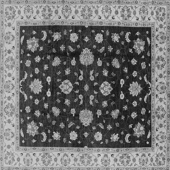 Ahgly Company Indoor Square Oriental Gray Traditional Area Rugs, 3' Square