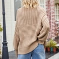 thumbnail image 7 of Lovskoo 2024 Sweaters for Women Winter Trendy Long Sleeve Round Neck Loose Fitting Pullover Sweater Khaki, 7 of 7