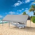 thumbnail image 3 of Abri d'Auto Robuste, 10 x 20 Pi à 13 x 20 Pi Portable, Imperméable, Résistant aux Intempéries, Protection UV, Remise de Rangement Extérieure pour Voitures et Bateaux, 3 of 7