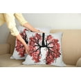 thumbnail image 2 of Ambesonne Tree Throw Pillow Cover 2 Pack, Abstract Human Lung as Branch, 16", Coral Pale Maroon, 2 of 5