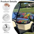 thumbnail image 6 of HUIACONG Colorful Leaf Pattern Breathable Golf Cart Seat Covers 2 Piece for Golf Cart Sports, Golf Cart Seat Protector Soft, 6 of 7