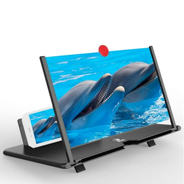Amplificador de visualización Boolian 3D HD nuevo soporte para teléfono, amplificador de visualización de vídeo, amplificador de teléfono de película, proyector de teléfono para todos los teléfonos