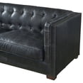 thumbnail image 4 of Crafters and Weavers Tuxedo Contemporary Italian Leather Loveseat in Slate, 4 of 7