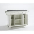 thumbnail image 3 of Crosley Furniture Alexandria Solid Granite Top Kitchen Island in White Finish, 3 of 6