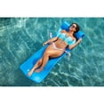 thumbnail image 4 of TRC Recreation Splash 1.25" Thick Foam Pool Float Adult Water Lounger w/ Headrest, Blue, 4 of 7