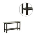 thumbnail image 3 of Sofa Table with Textured Marble Top and 1 Slatted Shelf, Brown- Saltoro Sherpi, 3 of 5