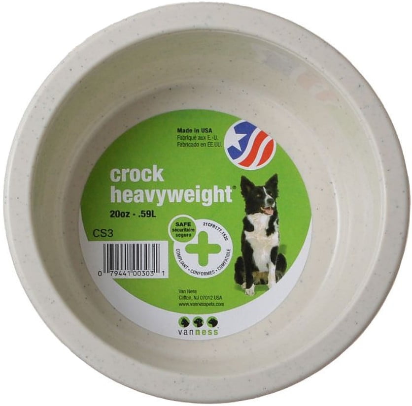12 count 20 oz Van Ness Crock Heavyweight Feeding Dish