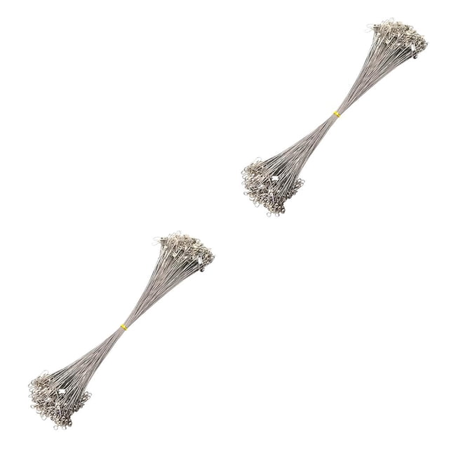 Soidarity 20 piezas hilo de pescar antimordedura alambre de acero con núcleo giratorio alambre de conexión de pesca 30cm plata 30 centimetros 2piezas Soidarity CBP151029