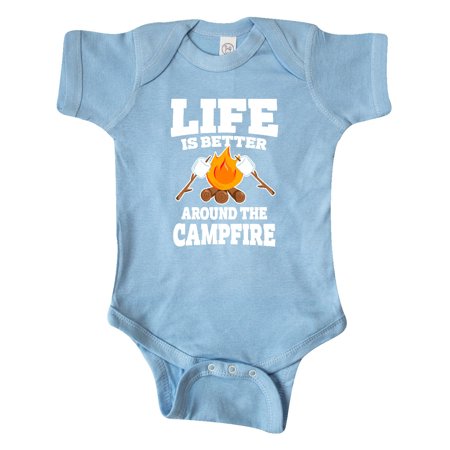

Inktastic Life is Better Around The Campfire Gift Baby Boy or Baby Girl Bodysuit