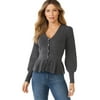 Sofia Jeans by Sofia Vergara Women's Cardigan Sweater with Peplum Hem