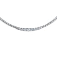 thumbnail image 2 of BERRICLE Sterling Silver Graduated Round Cut Cubic Zirconia CZ Statement Tennis Necklace for Women, Rhodium Plated 9.5-32 inch, 2 of 13