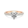 thumbnail image 3 of 4 Carat IGI Certified Heart Shape Lab Grown Diamond Engagement Ring | 14K Rose Gold |Atria Secret Double Halo Diamond Ring | FG-VS1-VS2 Quality Friendly Diamonds, 3 of 4