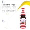 thumbnail image 4 of Inteprter Funda para botella de vino, ropa tejida de Navidad de Año Nuevo, accesorios universales de banda de champán para cerveza roja y blanca, Kits de decoración para fiestas Muñeco de nieve Inteprter HA070243-02B, 4 of 6
