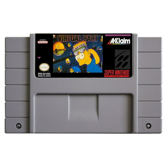 SNES Games Cartridge Virtual Bart