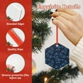 thumbnail image 4 of KLL BLUE Flamingo Birds Pattern Acrylic Christmas Ornaments,1 PCS Xmas Tree Decor with Ribbon 3" Christmas Décor Christmas Pendant for Hanging on Tree & Party Favors-Hexagon, 4 of 7