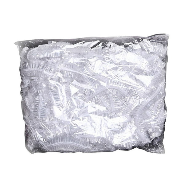 Wosthever 100 piezas de tapa impermeable para los oídos de un solo uso, orejeras ajustables, Protector de de cabello, barbería profesional Juegos de accesorios de baño Transparente 6cm Wosthever HA0560-00B